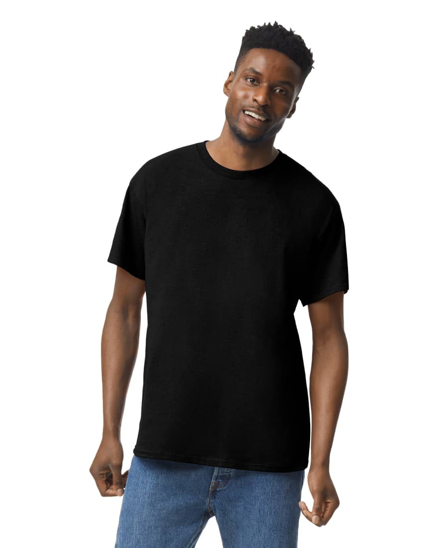 Schwarzes Gildan Heavy Cotton T-Shirt, unbedruckt